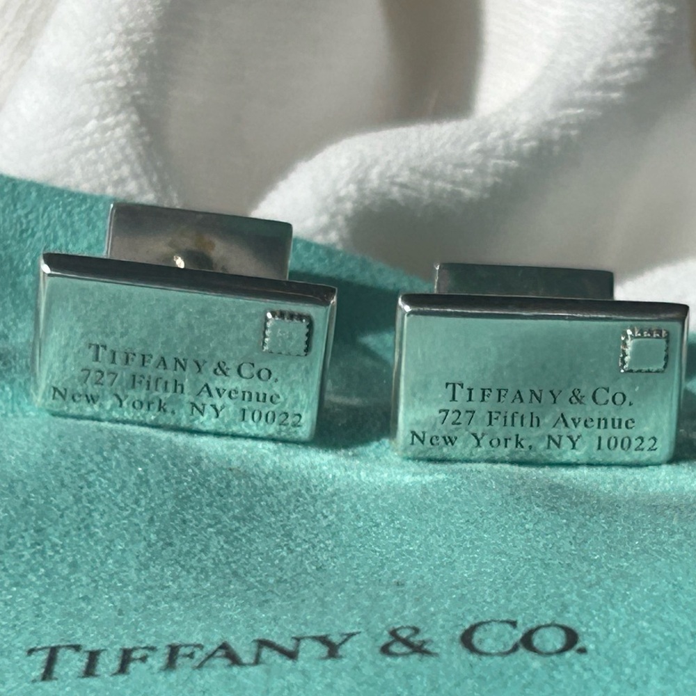 Tiffany & Co. Sterling Silver Letter Cufflinks